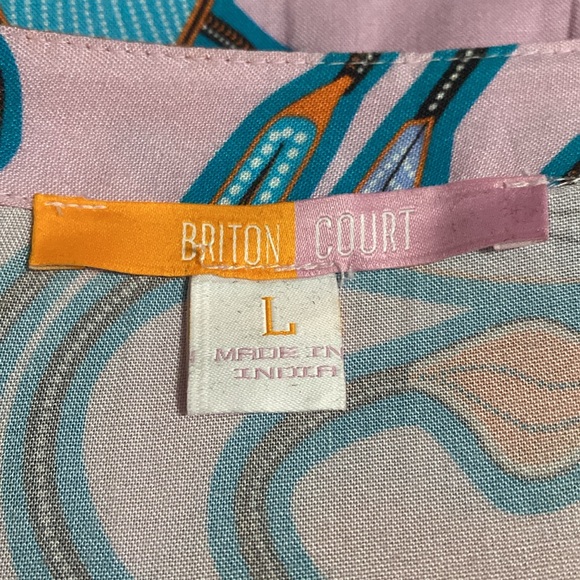 Briton Court Women's Large Tiered Monet Garden Midi Dress Scarlett Floral - Picture 8 of 9